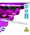 GloboStar® 85961 Linear Grow Light Full Spectrum LED Γραμμικό Φωτιστικό Ανάπτυξης Φυτών Θερμοκηπίου 60cm SMD 2835 40W 160° AC230V IP54 Εσωτερικού Χώρου για Κάλυψη Επιφάνειας 0.6m x 0.6m Πλήρους Φάσματος Φωτισμού